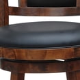 thumbnail image 3 of 29 Inches Swivel Wooden Frame Counter Stool with Padded Back Brown - Saltoro Sherpi, 3 of 5