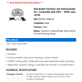 thumbnail image 2 of Rear Brake Pad Rotor and Parking Brake Kit - Compatible with 2001 - 2006 LS430 2002 2003 2004 2005, 2 of 2
