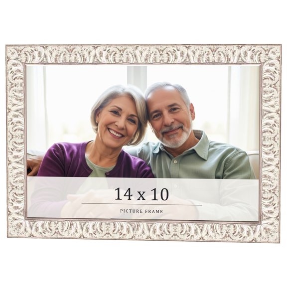 14x10 Frame White Real Wood Picture Frame Width 1.5 inches | Interior Frame Depth 0.5 inches |