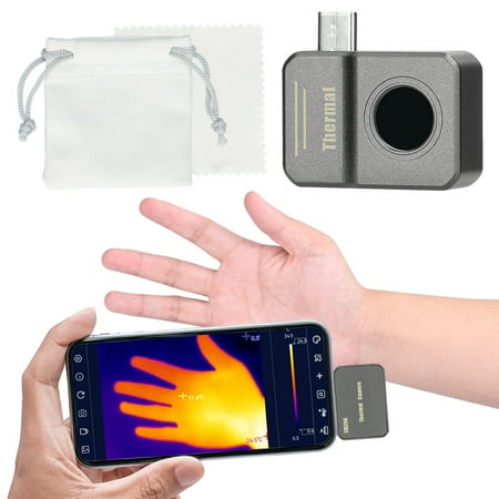

Walmeck Small Thermal Imaging Portable Mobilephone Support Highest Lowest Centre Point Regional Measurement 6 Display Modes Chinese and English Language Switchable