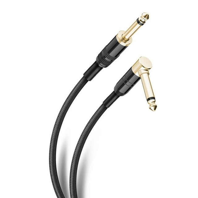 Cable de Audio Plug a Plug 6,3 mm Steren Longitud 3 m Tipo Cordón con Conector a 90 Grados