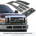 thumbnail image 3 of APS Compatible with Ford F-250 F-350 F-450 F-550 SD 2008-2010 Main Upper Lower Bumper Stainless Steel Black 8x6 Horizontal Billet Front Grill Grille Insert Combo F67803J, 3 of 7