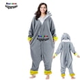 thumbnail image 1 of 21 nuevas grandes tallas XXL, pijamas de dibujos animados de sombra negra, mujer, hombre, Animal, adulto, Navidad, erizo, Cosplay, mapache, Kigurumi, 1 of 4
