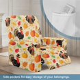 thumbnail image 3 of Xixirimido Turkey Pumpkin Maple Leaf Recliner Slipcovers 4-Pieces Lazyboy Covers Couch Chair Cover Non Slip Reclining with Storage Pockets Thanksviging Furniture Protector for Home Living Room, 3 of 8