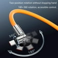 thumbnail image 3 of USB to USB C Cable 120W,540 Rotating Head with LED Type C Charger Cable Fast Charge for Cellphone Tablet, 3 of 11