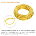 thumbnail image 4 of UL1007 26AWG Calibre Trenzado Conexión Cables, PVC Eléctrico Alambre Estañado Cobre Alambre 30 m/100 Pies Amarillo para Electrodomésticos Interno Conexión Cable, 4 of 7