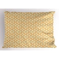 thumbnail image 1 of Aster Pillow Sham, Abstract Floral Pattern with Geometric Retro Circular Figures Vintage Pattern, Decorative Standard Size Printed Pillowcase, 26 X 20 Inches, Cream Marigold, by Ambesonne, 1 of 2