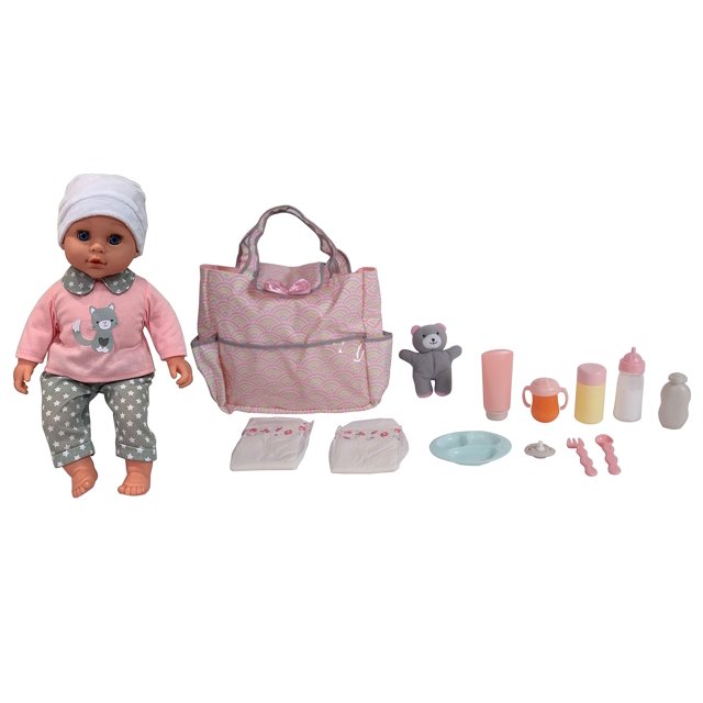 Dream Collection Juego de muñeca bebé de 16" con bolsa para pañales