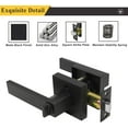 thumbnail image 3 of Square Privacy Door Levers Keyless Chrome Door Handle Indoor Door Handles Interior Bed/Bath Door Lever Handleset Reversible for Left Right Sided Doors, 3 of 6