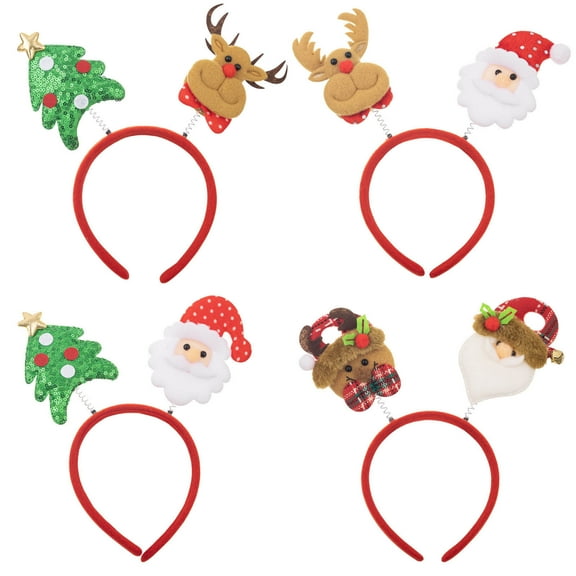 Hair Accessories 4 Christmas Headbands For Women Girls Adjustable Santa Snowman Reindeer Headwear Party Photo Booth