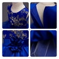 thumbnail image 7 of NAISIBABY Girls Princess Dress, Sleeveless Floral Bow Sequin Mesh Wedding Birthday Pageant Dress Prom Maxi Dress Blue 4T, 7 of 7