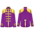 thumbnail image 6 of Aislor Kids Boys Girls Hippie Disco Long Sleeve Tassels 1960s British Pop-Star Jacket Purple 10, 6 of 7