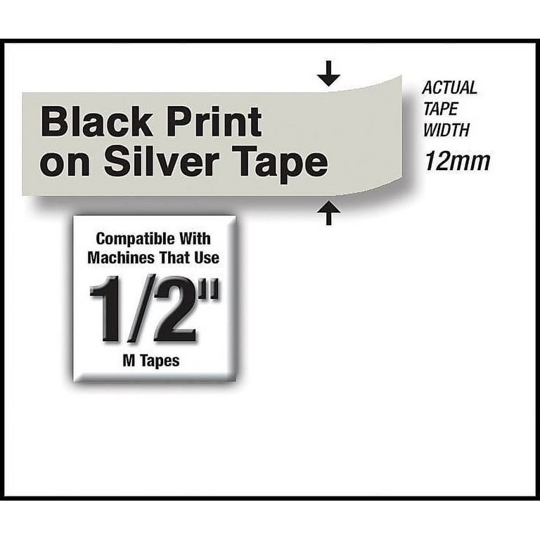 Brother P-touch M Series Nonlaminated Tape Cartridge, Black