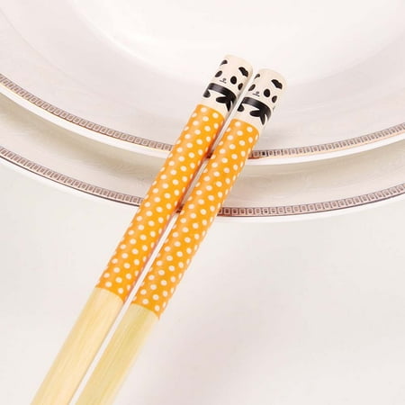 

Home Durable Dot Cooking Tableware Japanese Natural Wooden Kitchen Tools Dinnerware Bamboo Chopsticks Sushi Chopsticks YELLOW 1 PAIR