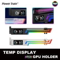 thumbnail image 2 of Z-X6 Graphics Card Bracket Temperature Display 5V 3PIN ARGB AURA SYNC Computer Graphics Card VGA Holder WE Digital display, 2 of 6