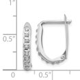 thumbnail image 2 of 14K White Gold Diamond Fascination Leverback Hoop Earrings, 2 of 2