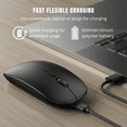 thumbnail image 5 of VerdeVida Bluetooth 5.2 Wireless Mouse — Rechargeable Silent-Click Mouse for MacBook, Laptop, PC, iPad, Chromebook, Windows 11/10/8 — Slim Portable Travel Mouse, 1600 DPI, Multi-Device, Black, 5 of 7