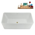 thumbnail image 2 of 59" Streamline N5000WH Soaking Freestanding Tub and Tray With Internal Drain in Glossy White, 2 of 11