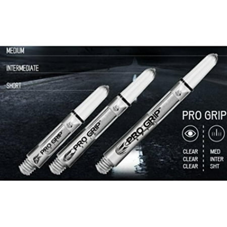 Spinning Dart Shafts - 5 x SETS TARGET PRO GRIP SPIN DART STEM SHAFTS MEDIUM CLEAR SPINNING53mm inc thread By PerfectDarts