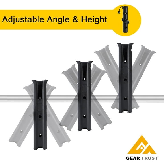 Fishing Rod Holder for Bike, Rotatable Pole Mount Clamp,  Fishing Rod Rack for Beach Car, ATV, Boat