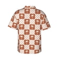 thumbnail image 3 of Goofa Brown Palms Hawaiian Shirt for Men, Unisex Summer Beach Casual Short Sleeve Button Down Shirts,Aloha Tropical Floral print shirt-X-Large, 3 of 9