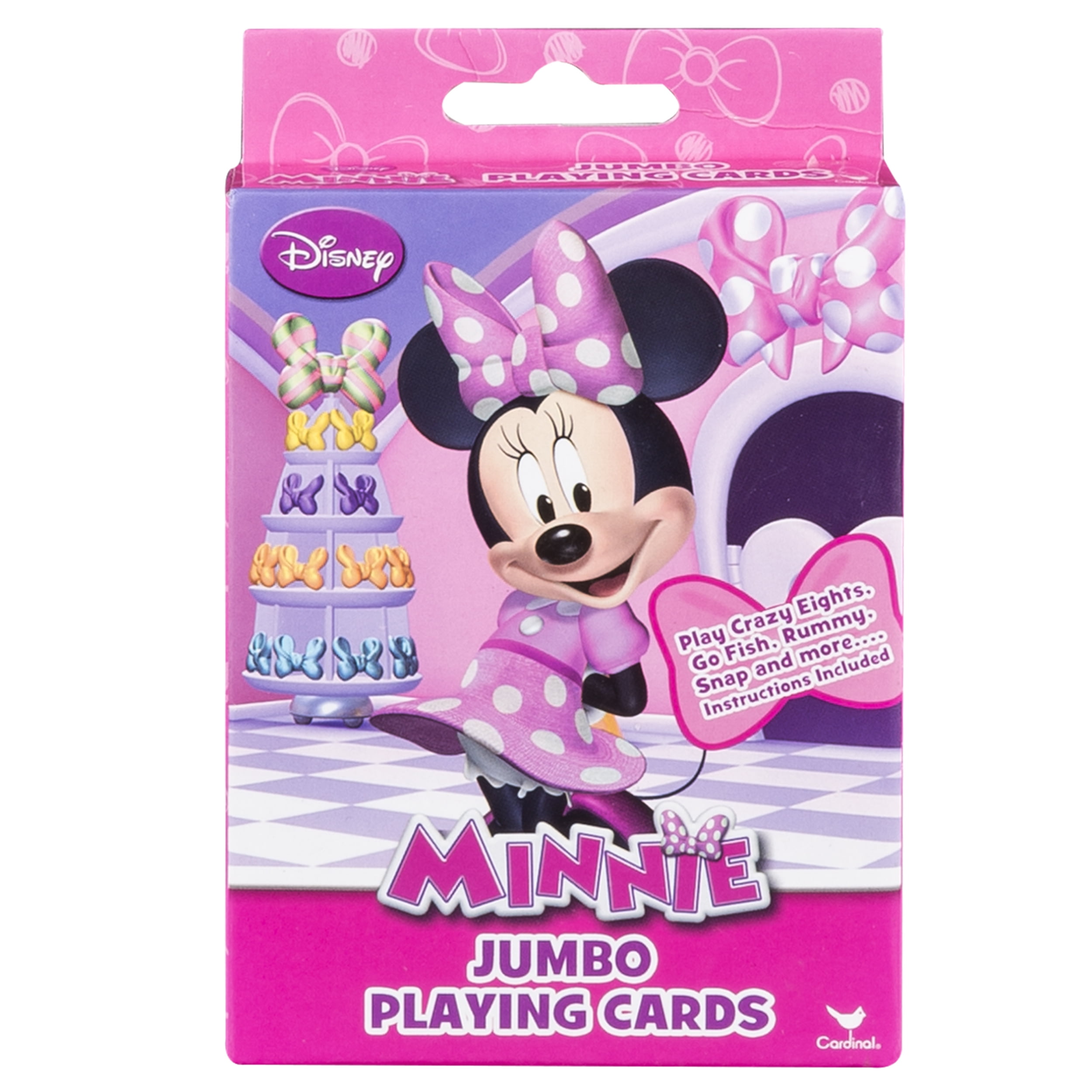 Disney Junior Minnie Jumbo Deck of Playing Cards for Kids Cardinal Brand 54 pcs 