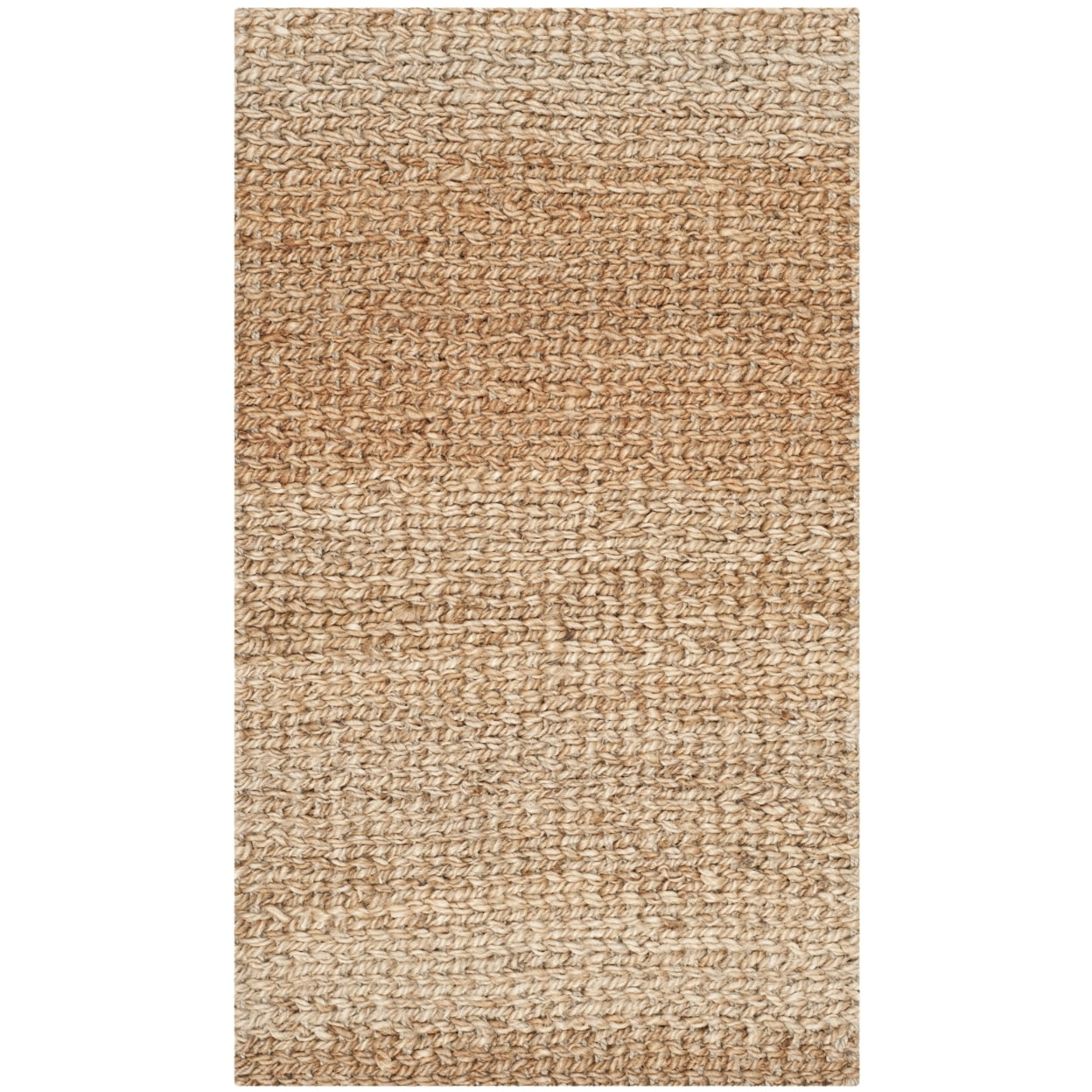 SAFAVIEH Natural Fiber Jerald Braided Jute Area Rug, Natural, 7' x 7' Square