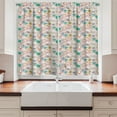 thumbnail image 2 of Ambesonne Botanic Kitchen Curtains, Monstera Bluebells Birds, 55"x30", Multicolor, 2 of 3
