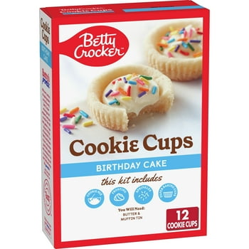Betty Crocker Ready to Bake Birthday Cake Cookie Cups, 14.1 oz