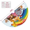 thumbnail image 2 of KLL 36" Christmas Tree Skirt Rainbow Animals on Noah's Ark Xmas Tree Skirts Mat for New Year Xmas Holiday Party Indoor Outdoor Home Decoration, 2 of 5