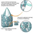 thumbnail image 4 of 5 Pack Foldable Shopping Bag,Blue Christmas Polar Bear Pattern Reusable Grocery Bags with Pockets,Large Reusable Tote Bags with Handles Waterproof & Lightweight, 4 of 6