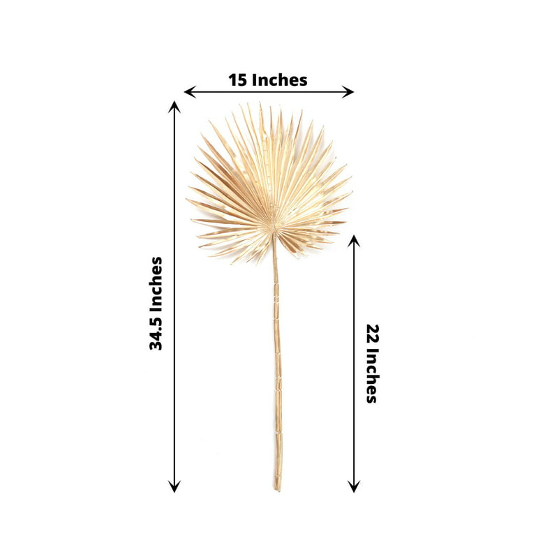 6pcs Artificial Golden Palm Leaves- 19.4 Realistic Golden Plants Leaf Fake  Gold Tropical Palm Leaf Faux Gold Leaves Decorations For Balloon Garland D