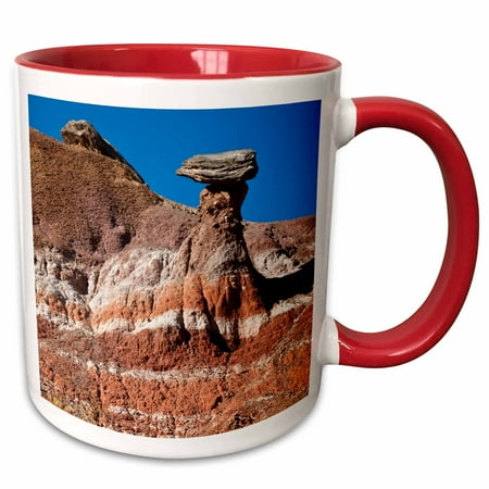 3drose, Texas, Hoodoo, Quartermaster Rock Formation - Us44 Bfr0094 - Bernard Friel, 15oz Two-tone Red Mug