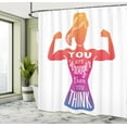 thumbnail image 4 of Ambesonne Saying Shower Curtain, Fitness Strong Woman, 69"Wx70"L, Multicolor, 4 of 4