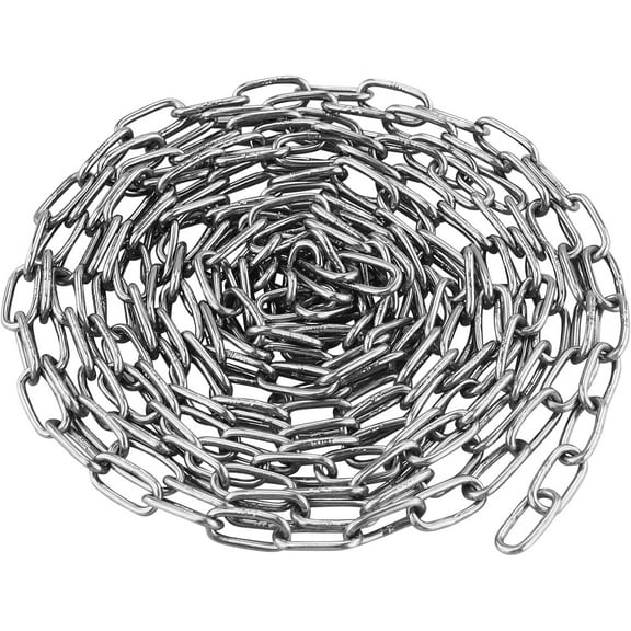 3 Metres Length,Metal Chain,Link Chain,2mm Thick Light Duty Chain Links For Home Outdoor Camping Hanging Pet Chain Prevention Theft