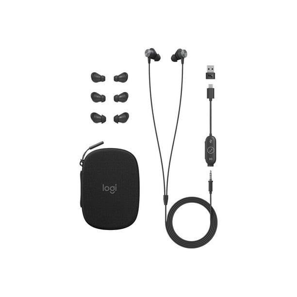 Écouteurs filaires Logitech Zone - Stéréo - Mini-téléphone (3,5 mm