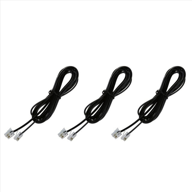 3X RJ11 6P4C Cuerda Cable de Telefono Modem ADSL 2 Metros