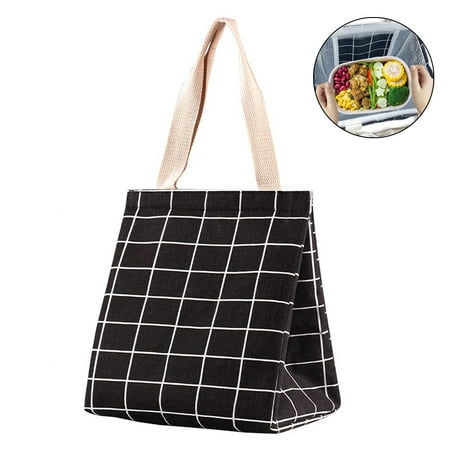 Insulated Lunch Tote Bag with Interior Pockets for Women and Kids  (Water-resistant and Foldable) 