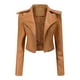 thumbnail image 4 of Chaqueta delgada de cuero con cuello levantado y cremallera para mujer Fridja  BV0+743, 4 of 5