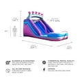 thumbnail image 2 of JumpOrange Princess Tiara Commercial Grade Water Slide with Splash Pool for Kids and Adults (with Blower), 2 of 7