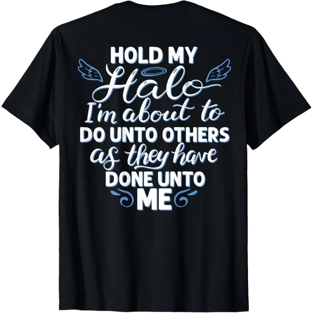 ¡Agarra Mi Halo, Voy A Pagar Con La Misma Moneda! Playera para Mujer Talla Extra Grande S-4XL, Color Negro