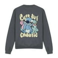 thumbnail image 1 of Lilo & Stitch Chandail en Molleton à Col Rond Mignon Mais Chaotique pour Adulte, 1 of 4