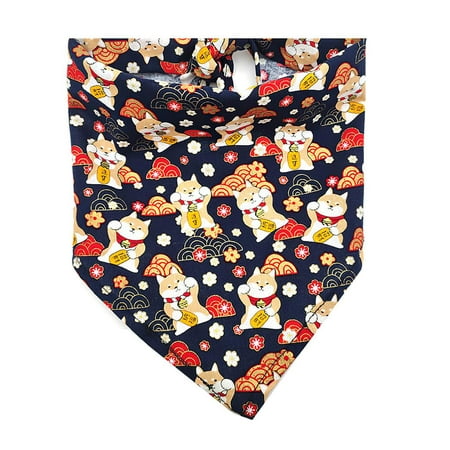 Pet Bandana Pet Scarf For dog scarf Dogs Or Cats Japanese Sakura Style  Adjustable For Animals Of Different Sizes
