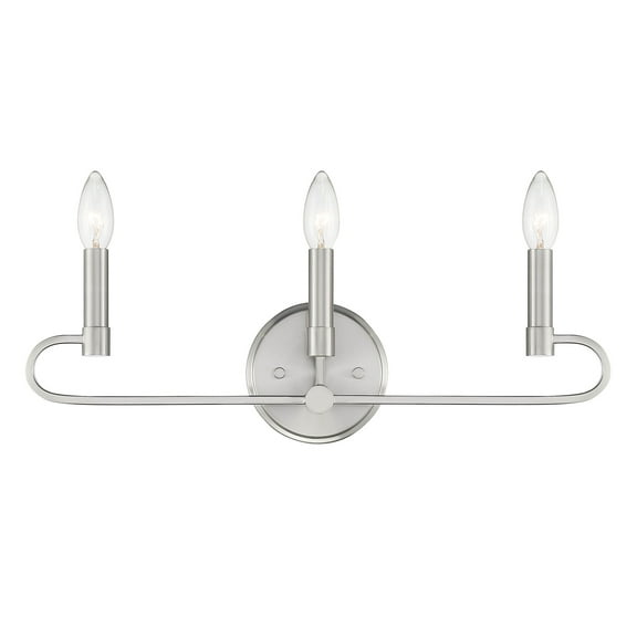 Designers Fountain Summit 3 Light Brushed Nickel Bathroom Vanity Light Fixture, D269C-3B-BN
