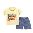 thumbnail image 2 of FAMTKT Baby Boy Clothes Two Piece Summer Sets Baby Summer Cute Printed Round Neck Short Sleeve Shorts Set, 2 of 3