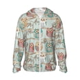 thumbnail image 1 of Fotbe Cute Owl Chaqueta con Protección Solar UPF 50+ para Hombre y Mujer, Camisa con Capucha y Bolsillos-XX-Large, 1 of 7
