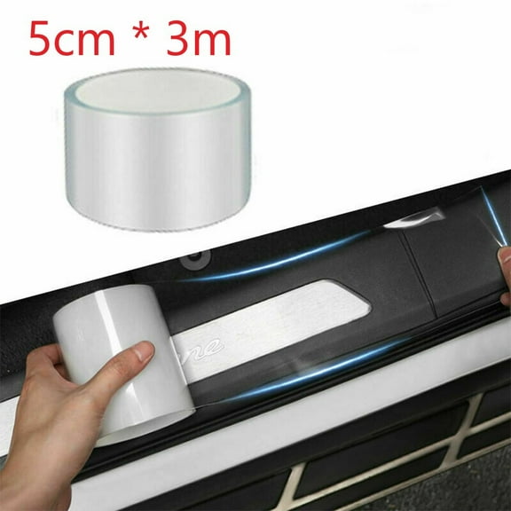 Baguer 5CM Transparent Flexible Anticollision Strip for Car Door and Threshold Scratch Resistant Protection on Doors Sills and Trunk