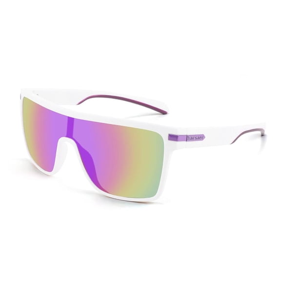 Karsaer TR90 Polarized Sports Sunglasses for Men Women Flat Top Vintage Square Cycling Running Fishing Golf Hiking Sports Glasses K7034