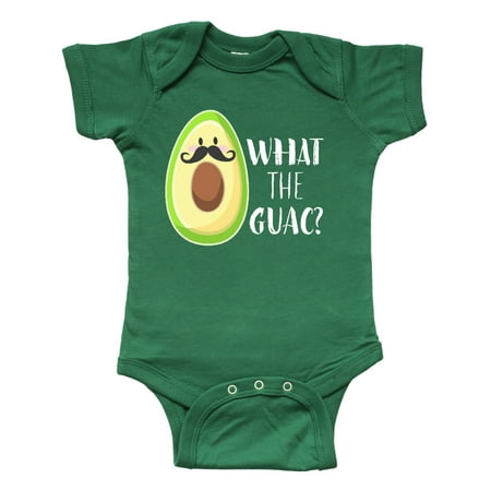 

Inktastic What the Guac Avocado with Mustache Gift Baby Boy or Baby Girl Bodysuit