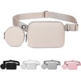 thumbnail image 1 of HAHDAXIA HVJCEZ Sacs Banane pour Femmes Hommes, Sac de Taille Mode Mini Bandoulière Ajustable pour Course, Randonnée et Voyage, a_Khaki, Petit, 1 of 6